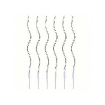 6/12/48pcs/1case Birthday Candles Spiral Cake Candles  Long Thin Cake Candles For Wedding Party And Cake Decoration - Smarsty