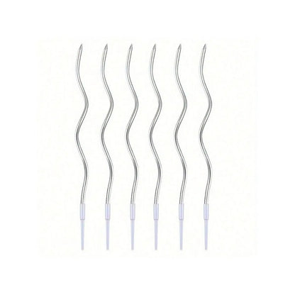 6/12/48pcs/1case Birthday Candles Spiral Cake Candles  Long Thin Cake Candles For Wedding Party And Cake Decoration - Smarsty