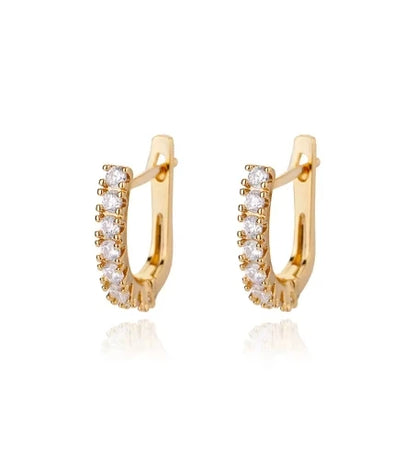 Stainless Steel Star Hoop Earrings Gold Tone Hypoallergenic - Smarsty