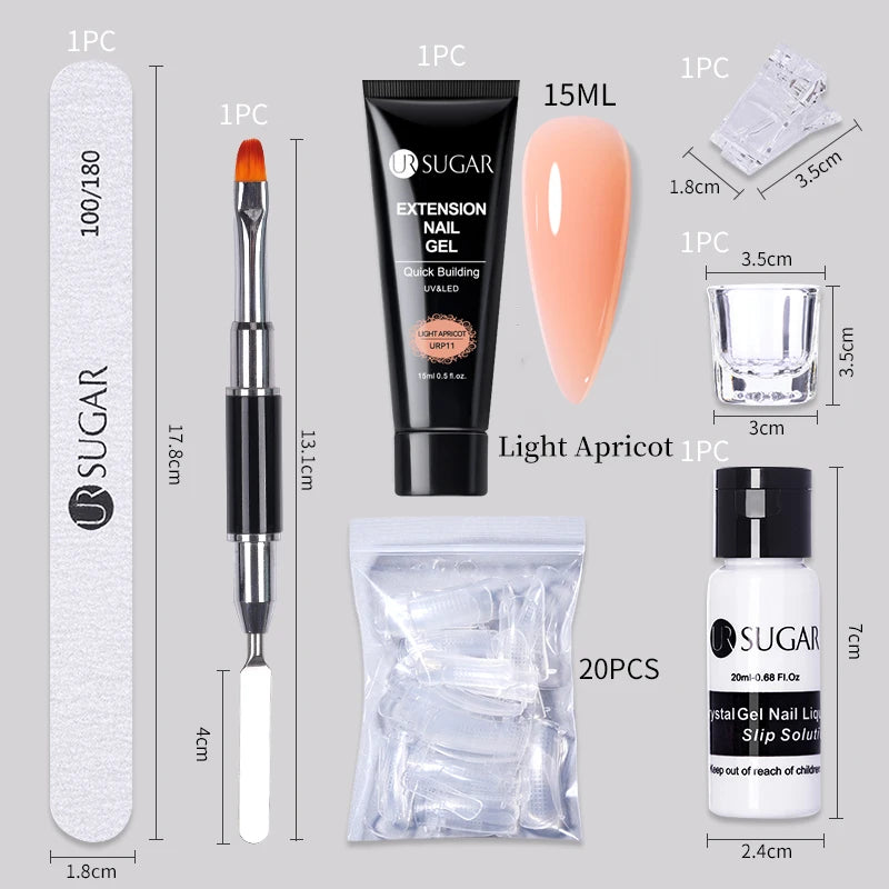 Nude Glitter Gel Nail Polish Kit for Long-Lasting Manicure - Smarsty