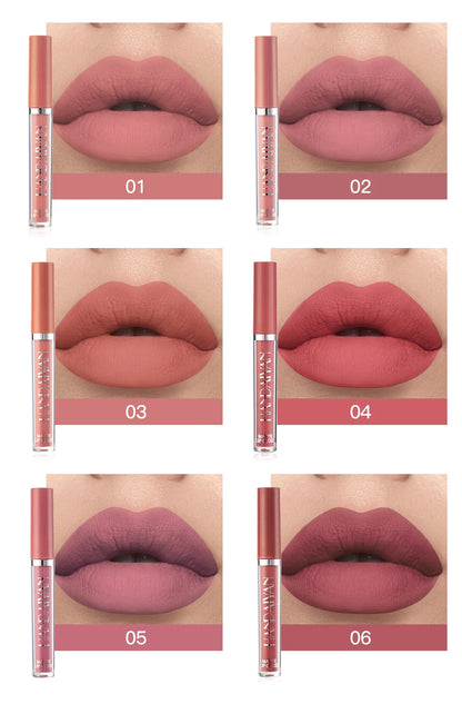 Handaiyan Set of 6 Long Lasting Non-Stick Lip Gloss - Smarsty