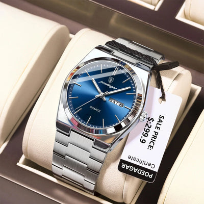 POEDAGAR Waterproof Luminous Men's Quartz Watch - Smarsty