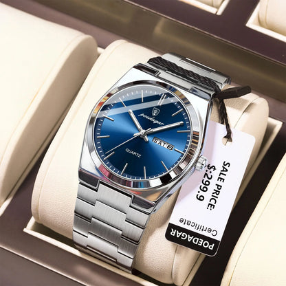 POEDAGAR Waterproof Luminous Men's Quartz Watch - Smarsty