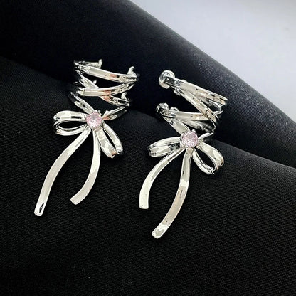 Y2K Bow-Knot Ear Clips for Trendy Korean Fashion Jewelry - Smarsty