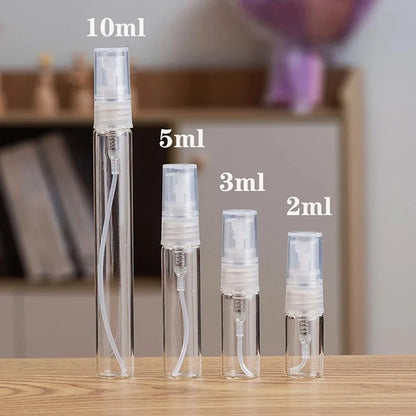 Mini Clear Glass Perfume Bottles Portable Travel Set - Smarsty