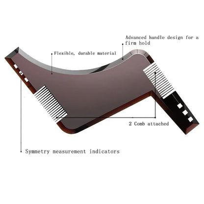 Beard Shaping Template Comb for Symmetrical Styling - Smarsty