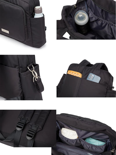 Soboba 2023 New Diaper Bags for Mother Waterproof Large Capacity Solid Polyester Diaper Backpacks Travel Bag for Newborn Baby by Smarsty