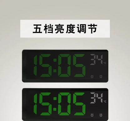 Voice Control LED Alarm Clock with Temperature Display - Smarsty