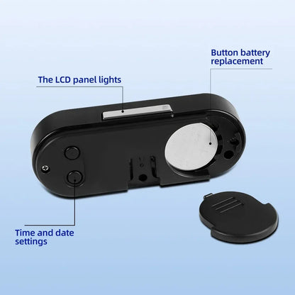 Car Dashboard Clock With Digital Thermometer And Display - Smarsty