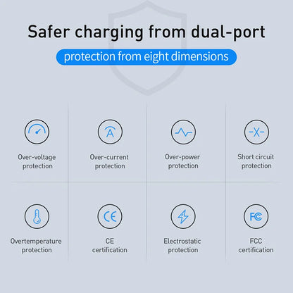 48W USB C WallMountedCharger PD Fast Charge 3.0 Universal - Smarsty