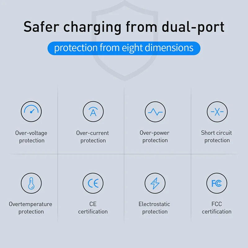 48W USB C WallMountedCharger PD Fast Charge 3.0 Universal - Smarsty