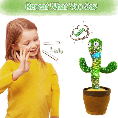 Kids Dancing Talking Cactus Toys Interactive Talking Sunny Cactus Electronic Plush Toy Home Decoration for Children Xmas Gifts - Smarsty
