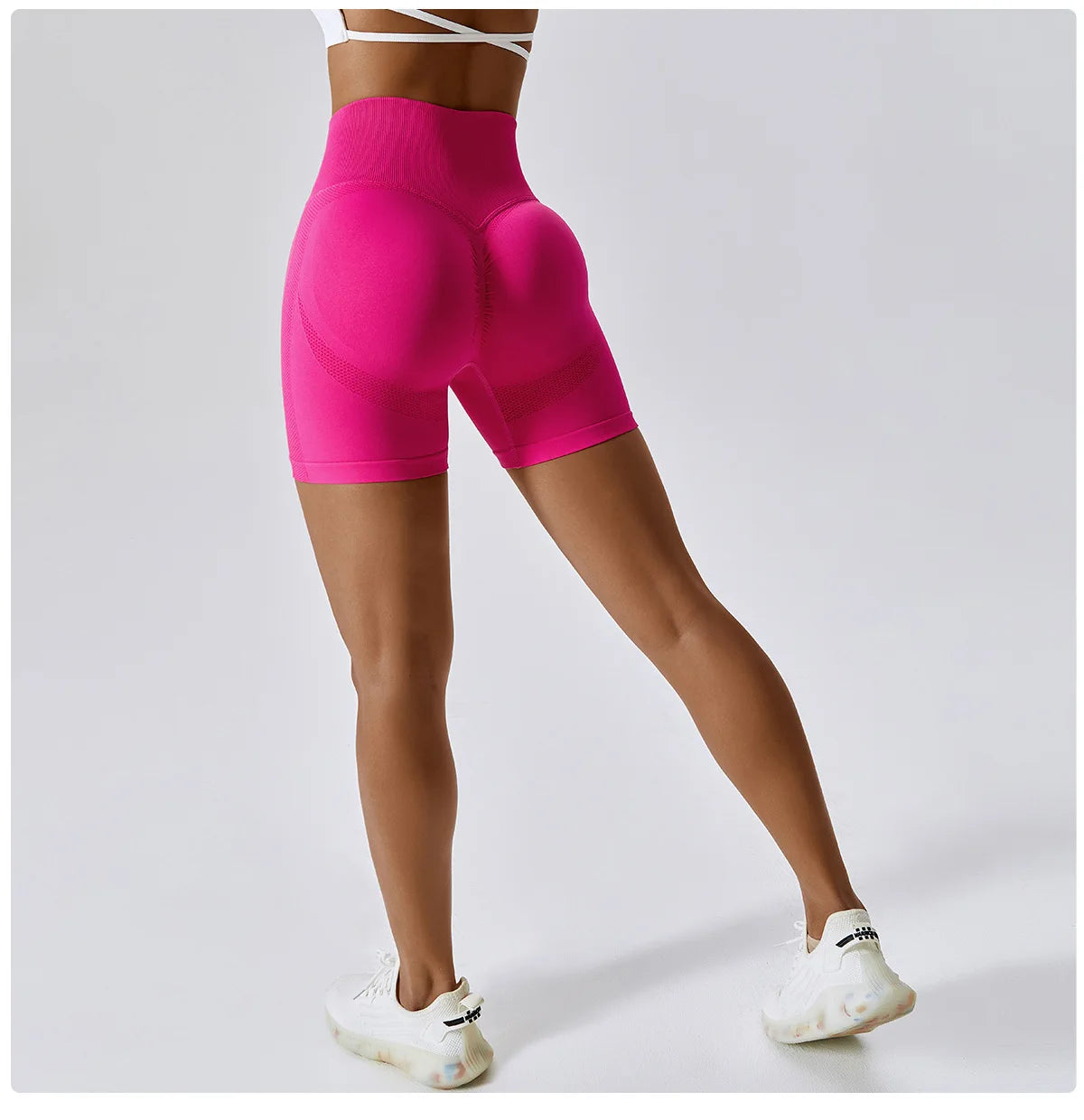 Women Shorts Seamless Sports Shorts For Women Cycling Jogging Fitness High Waist Push Up Gym Shorts Leggings Women Yoga Clothing - Smarsty