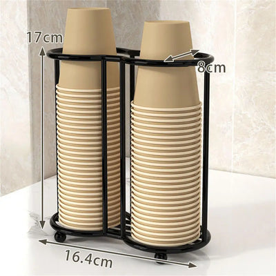 Disposable Cup Storage Holder Rack Shelf Water Tea Cups Wood Dispenser with Longer Stick Mug Display Stand Organizer Supplies by Smarsty
