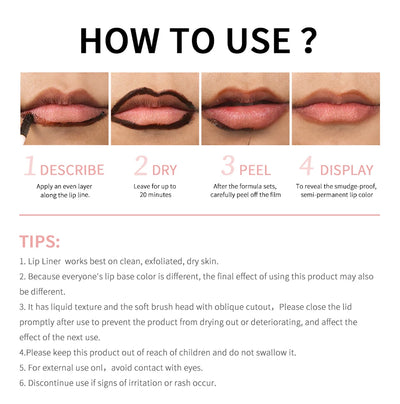 Waterproof Long Lasting Lip Liner with Hydrating Formula - Smarsty