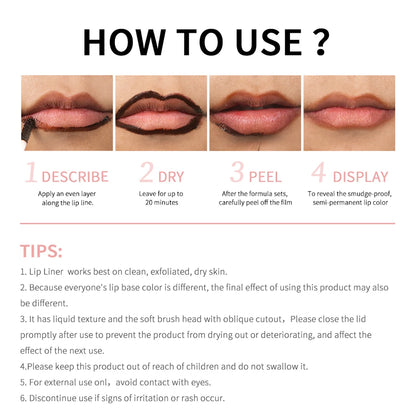 Waterproof Long Lasting Lip Liner with Hydrating Formula - Smarsty