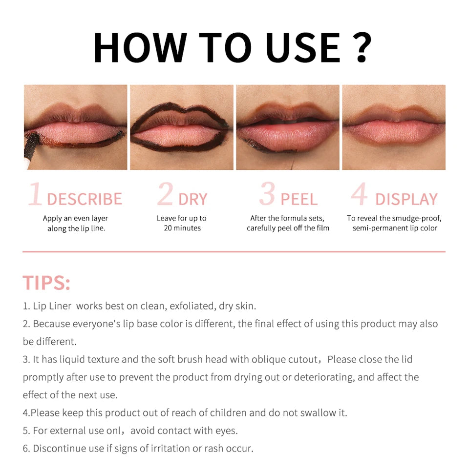 Waterproof Long Lasting Lip Liner with Hydrating Formula - Smarsty