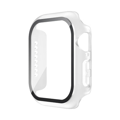 Tempered Glass+Case For Apple Watch 38mm 40mm 41mm 42mm 44mm 45mm 46mm Screen Protector Protective Cover iWatch 10 8 7 9 6 SE 5 - Smarsty