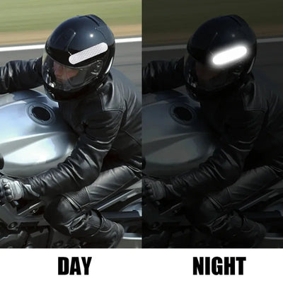 80-10PCS Helmet Safety Warning Reflective Stickers Strip Waterproof High Visibility Reflector Tape For Night Riding Walking Car by Smarsty