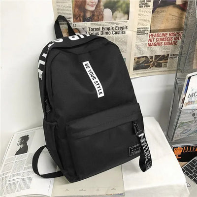 Fashion trend backpack backpack for men and women junior high school high school student bag large capacity korean version of th - Smarsty