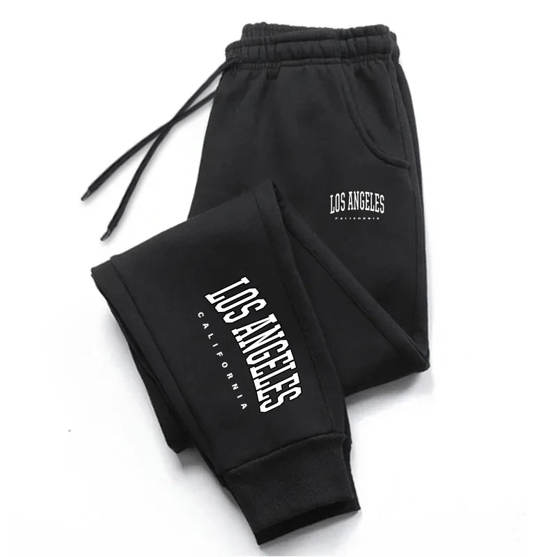 Los Angeles Womens Mens Sweatpants Elastic waist Casual Outdoors Jogging Pants High Quality Fashion Versatile Sport Trousers - Smarsty