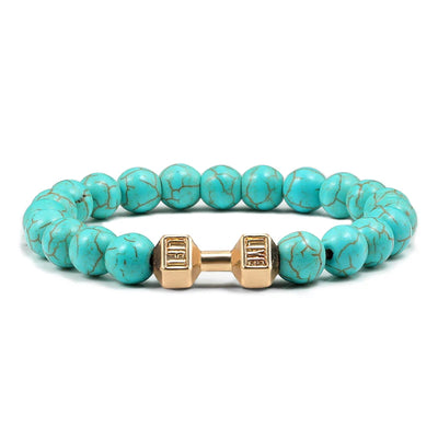 Natural Stone Dumbbell Bead Bracelet for Energy and Style - Smarsty