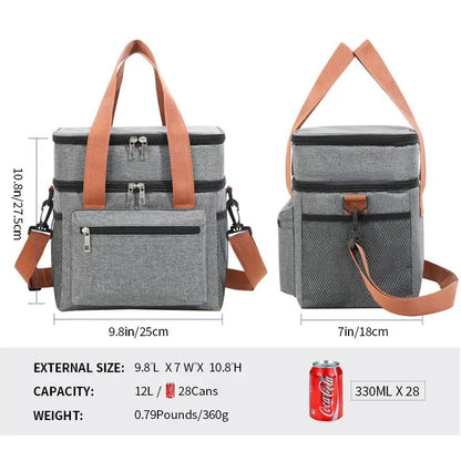 Insulated Cooler Lunch Bag Tote For Women Men Travel - Smarsty
