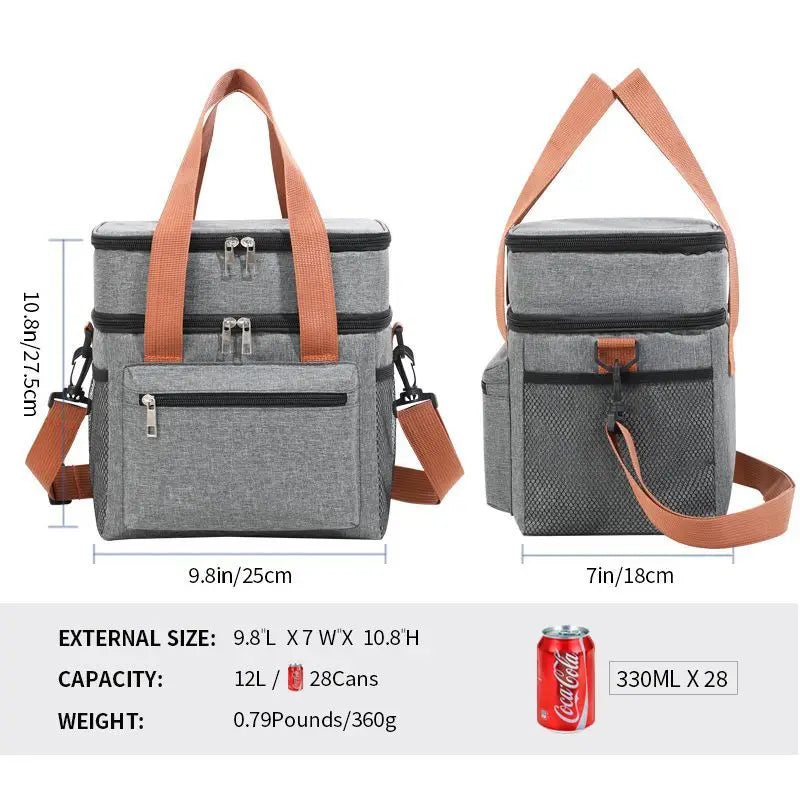 Insulated Cooler Lunch Bag Tote For Women Men Travel - Smarsty
