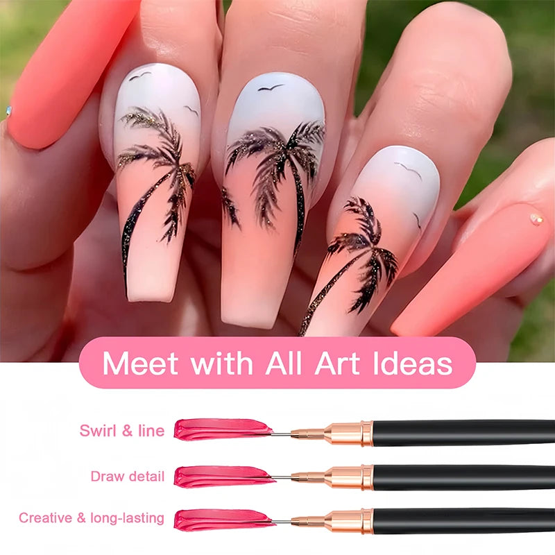 Professional Nail Art Liner Brushes Set for Precision Detailing - Smarsty