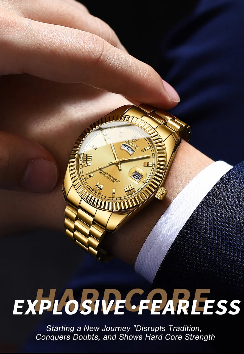 BINBOND Men's Waterproof Quartz Watch with Luminous Features - Smarsty