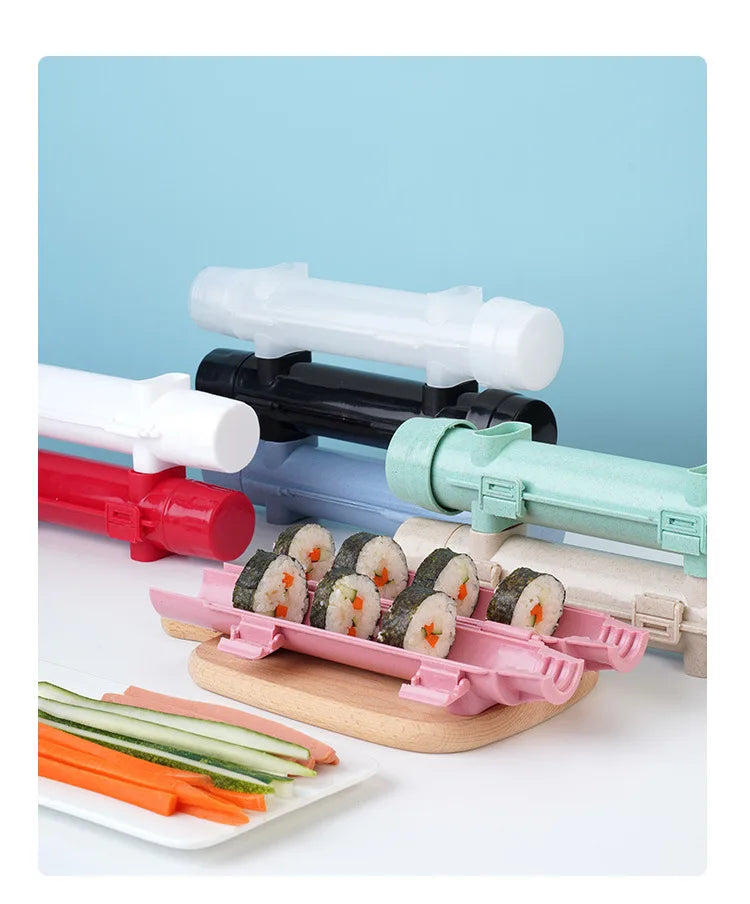 DIY Cylinder Sushi Making Machine Quick Sushi Bazooka Japanese Rolled Rice Meat Mold Rice Ball Mold  Kitchen Bento Accessories