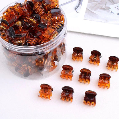 Mini Hair Claw Clips Small Black Transparent Secure - Smarsty