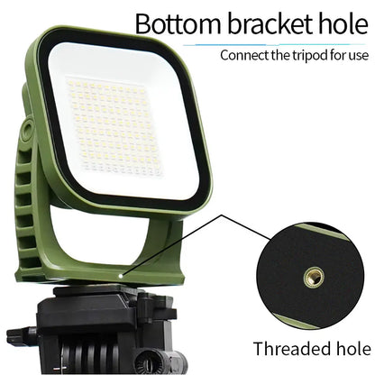 MOSLIGHTING Solar Chargin Tent Strong Light with Magnet Zoom Portable Torch Camping lantern Work Maintenance Lighting 80W LED