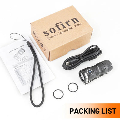 Sofirn Mini SC13 SST40 LED 1300lm Tactical 18350 Rechargeable Flashlight 6000K Keychain Emergency Torch Led Light with Magnetic - Smarsty