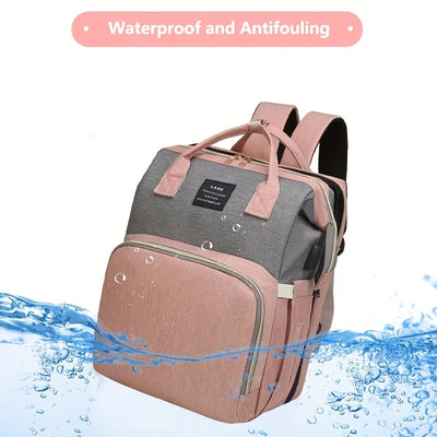 Mommy Bag Lightweight Portable Folding Crib Bed Large-capacity Travel Maternity Bags Baby Backpack Female Mommy Outting Bag by Smarsty