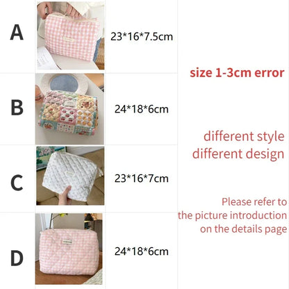 Large Capacity Women's Cosmetic Bags Cases Casual Ladies Small Storage Bag with Zipper Female Travel Clutch Bag Small Handbags - Smarsty