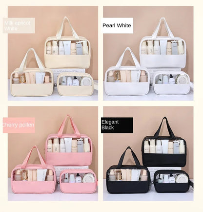Transparent Travel Cosmetic Bag Large Capacity Waterproof - Smarsty