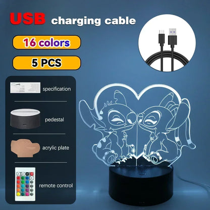 3D Illusion LED Night Light with Remote Control - Smarsty