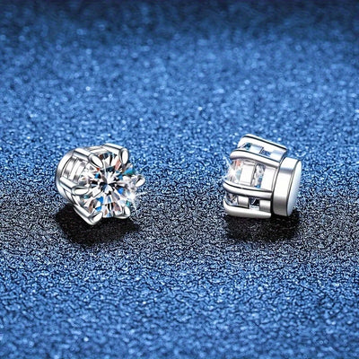 Magnetic Cubic Zirconia Earrings No Piercing Sparkle - Smarsty