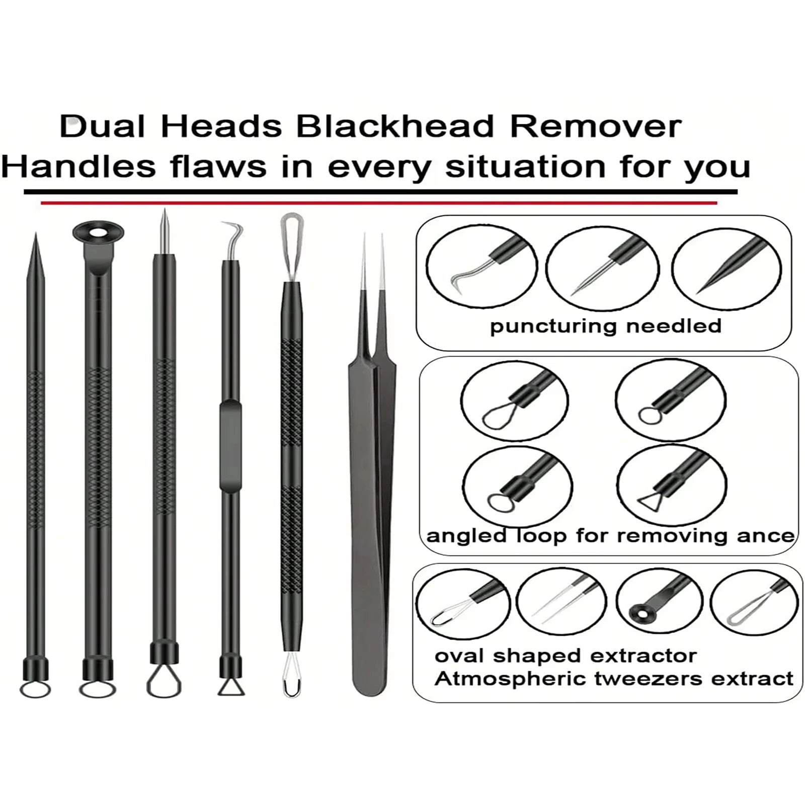6 Piece Pimple Popper Tool Kit for Effective Acne Removal - Smarsty