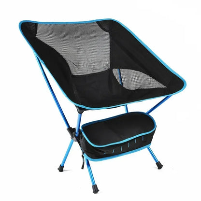 Outdoor Portable Folding Chair Beach Chairs for BBQ Travel Beach Hiking Picnic Seat Easy to Carry Convenient by Smarsty