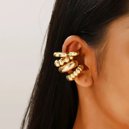 Trendy Vintage Geometric Clip Earrings for No Piercing Style - Smarsty
