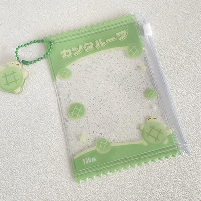 INS Transparent Candy Bag Badge Holder Korean Photocard Holder Display Bag Pendant Idol Photo Card Protective Cover Card Holder