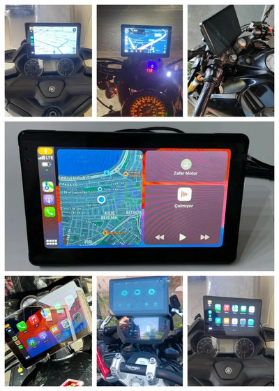 7 Inch Motorcycle GPS Navigation IP67 Waterproof CarPlay - Smarsty