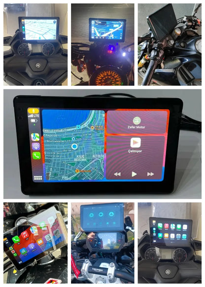 7 Inch Motorcycle GPS Navigation IP67 Waterproof CarPlay - Smarsty