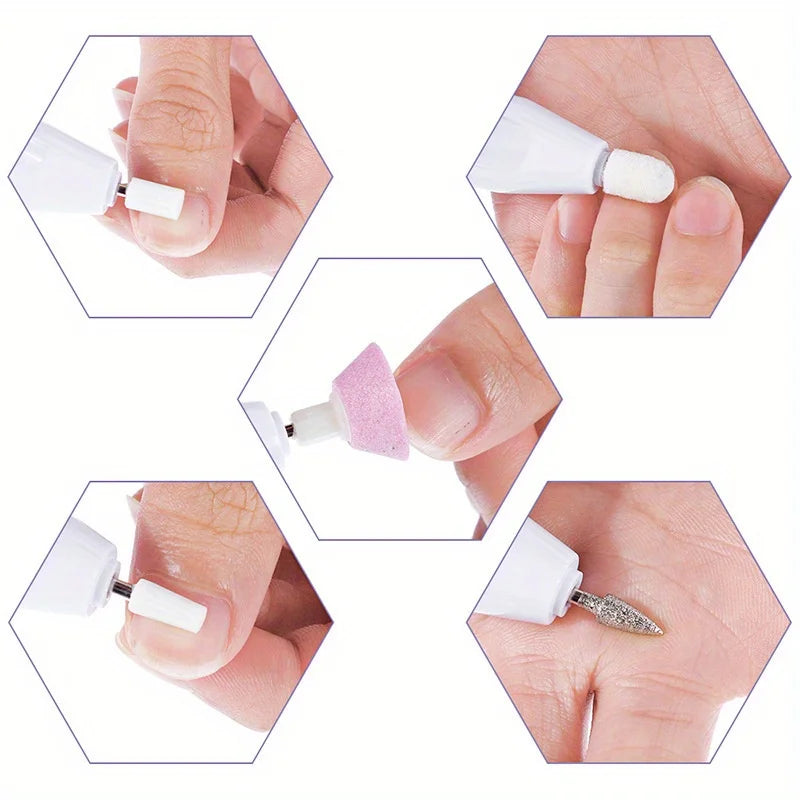 Portable Electric Nail Drill Kit for Manicure and Polishing - Smarsty