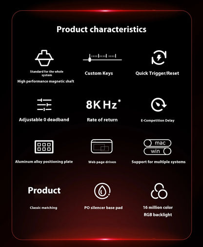 Mechanical Gaming Keyboard Hot Swap 68 Keys Rapid Trigger