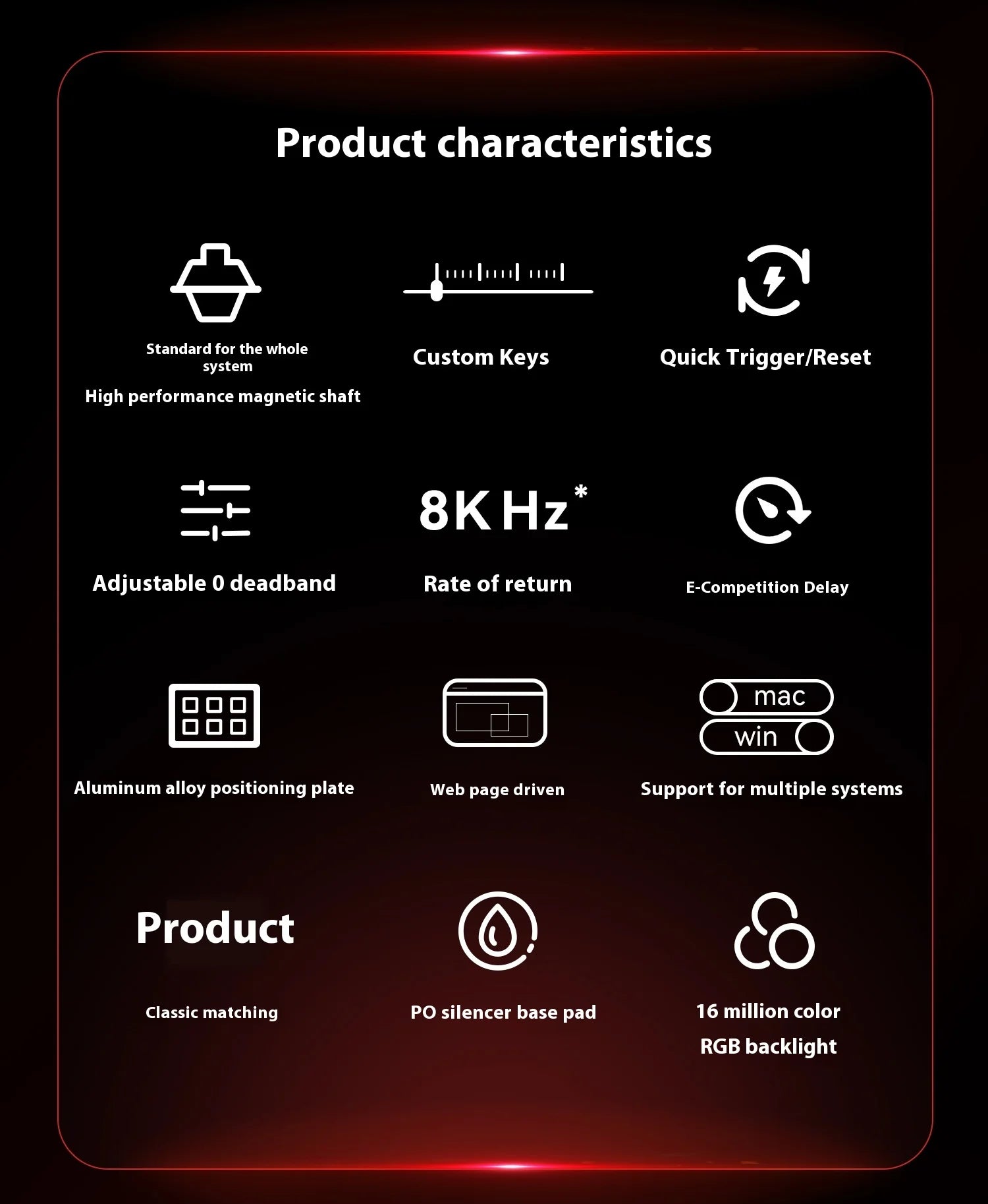 Mechanical Gaming Keyboard with Hot Swap Magnetic Switches