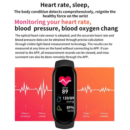 M6 Smart Watch for Fitness Tracking and Heart Rate Monitoring - Smarsty