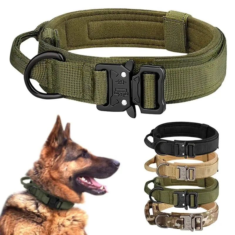 Tactical Nylon Dog Collar with Metal Buckle - Smarsty
